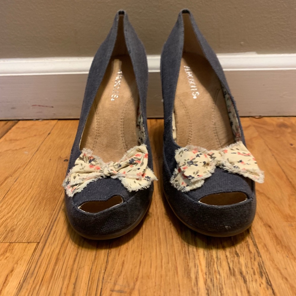 Well Wisher Denim Wedges